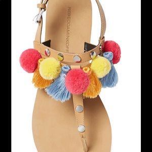 Rebecca Minkoff Pom Pom sandals size 9